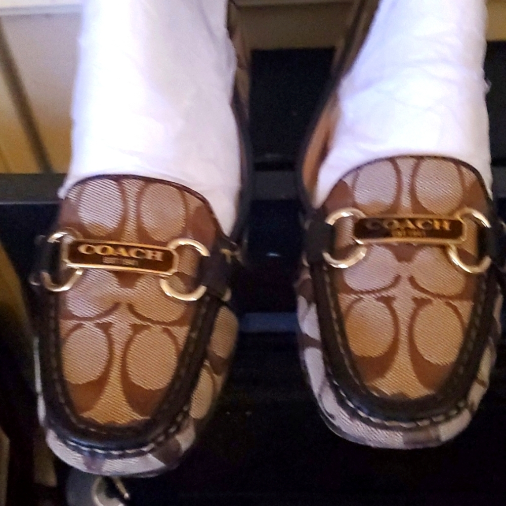 coach shoes 8/5  black and brown